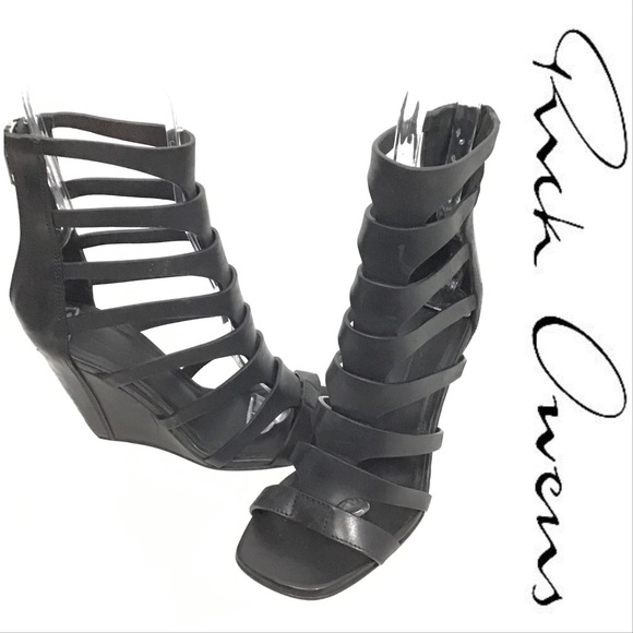 Rick Owens Shoes - NWOB Rick Owens Black Caged Wedge Heel Sandal